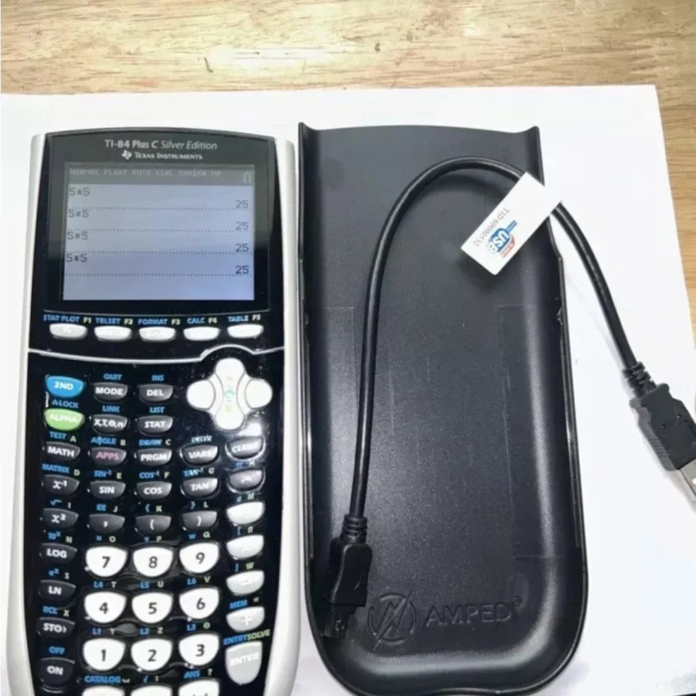 Texas Instruments TI-84 Plus C Ti 89 Graphing Calculator Cover ONLY Tested Black